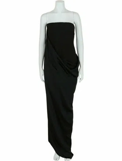 Pre-owned Ferragamo Colorblock Pattern Evening Gown W/ Tags In Black