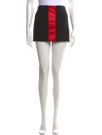 Pre-owned Ferragamo Colorblock Pattern Mini Skirt In Black