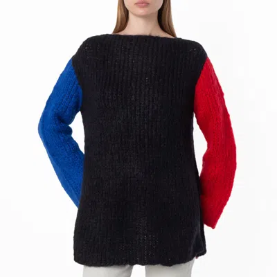 Ferragamo Colorblock Wool-blend Knit Sweater In Multi