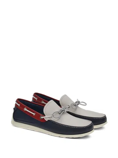 Ferragamo Colour-block Boat Shoes In Multi