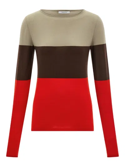 Ferragamo Colour-block Metal-tab Top In Multi