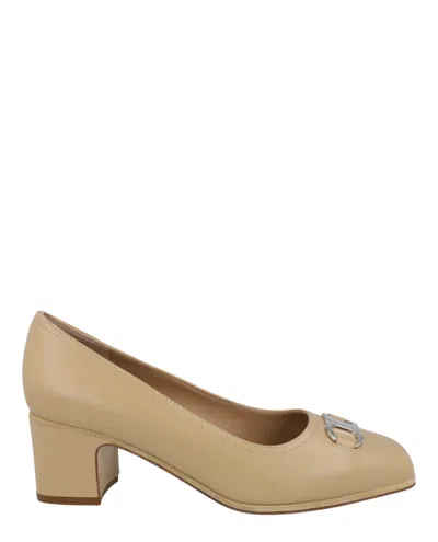 Ferragamo Comiso Leather Pumps In Multi