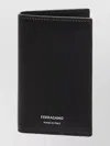 Ferragamo Compact Foldable Gancini Cardholder In Black