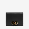 Ferragamo Compact French Wallet In Black