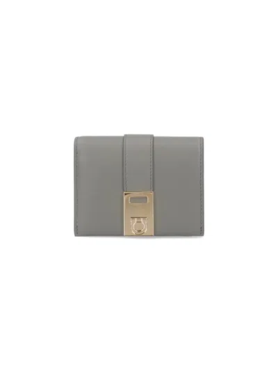 Ferragamo Compact 'hug' Wallet – Grey