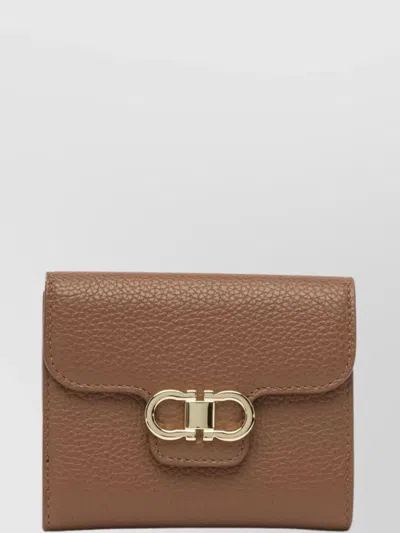 Ferragamo Compact Leather Wallets And Cardholders In Brown