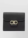 Ferragamo Compact Textured Leather Accessories In Black