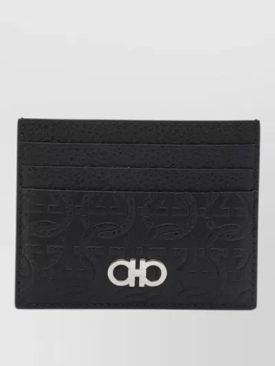 Ferragamo Compact Wallet And Cardholder Design In Black
