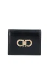 Ferragamo Compact Wallet In Black