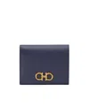 Ferragamo Compact Wallet In Blue