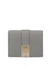 Ferragamo Hug Leather Wallet In Grey