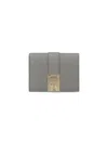 Ferragamo Hug Leather Wallet In Gray