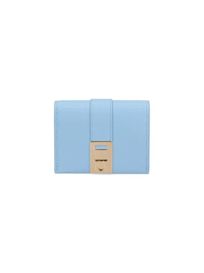 Ferragamo 'hug' Compact Wallet In Blue
