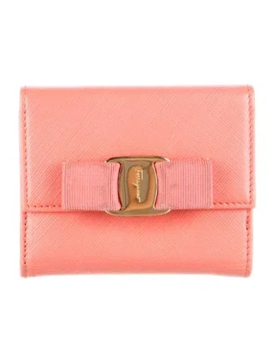 Pre-owned Ferragamo Compact Wallet In Multi