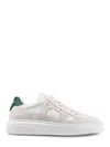 Ferragamo Leather Sneakers With Patch And Heel Tab In White