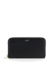 Ferragamo 'continental' Black Wallet With Logo Lettering On The Front In Leather Woman In Black