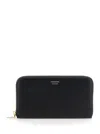 Ferragamo 'continental' Black Wallet With Logo Lettering On The Front In Leather Woman In Black