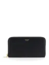 Ferragamo 'continental' Black Wallet With Logo Lettering On The Front In Leather Woman In Multicolor