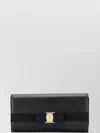 Ferragamo Continental Bow Flap Wallet In Black