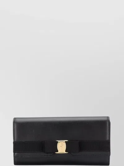 FERRAGAMO CONTINENTAL BOW FLAP WALLET