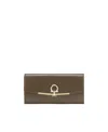 Ferragamo Continental Flap Purse In Brown