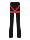 Ferragamo Tailored Trouser With Satin Inlay In Black