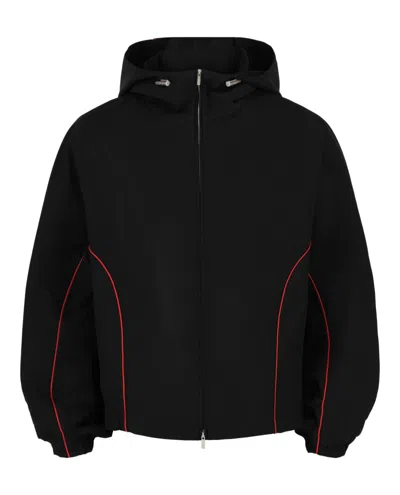 FERRAGAMO CONTRAST-PIPING LIGHTWEIGHT JACKET