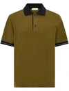 Ferragamo Color-block Short Sleeved Polo T-shirt In Green