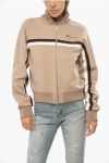 Ferragamo Contrasting Band Track Sweatshirt In Brown