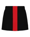 Ferragamo Contrasting-panel Mini Skirt In Black