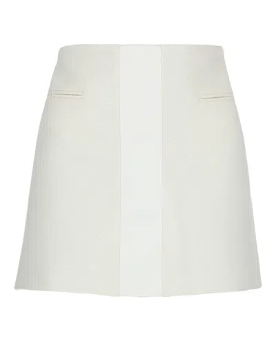 Ferragamo Contrasting-panel Mini Skirt In White