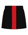 Ferragamo Contrasting-panel Mini Skirt In Black