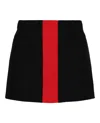 Ferragamo Contrasting-panel Mini Skirt In Black