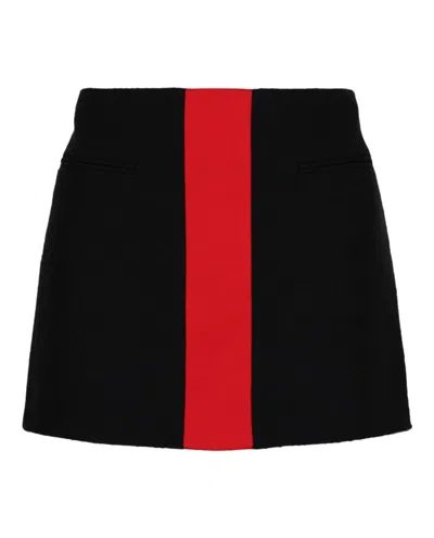 FERRAGAMO CONTRASTING-PANEL MINI SKIRT