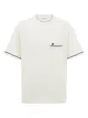 Ferragamo Gancini Crew Neck T Shirt Pocket Trim In White