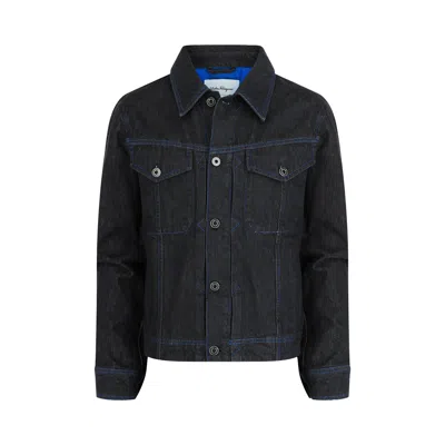 Pre-owned Ferragamo Contrast-stitch Denim Jacket 'blue' | Men's Size 58