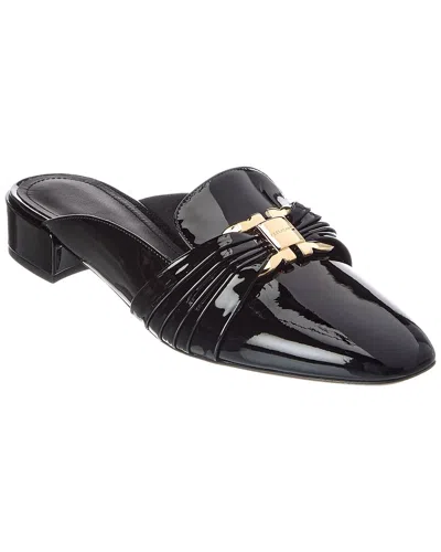Ferragamo Corby Patent Mule In Black
