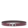 Ferragamo Cordovan Calf Belts In Burgundy
