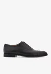 Ferragamo Fabian Leather Oxford Shoes In Black