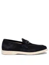 Ferragamo Hardware Embellished Round Toe Rubber Sole Loafers
