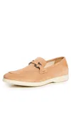 Ferragamo Cosimo Loafers With Metal Buckle Detail In Light Camel