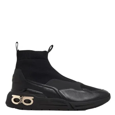 Ferragamo Cosma Gancini Sock Sneakers In Black