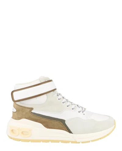 Ferragamo Cosma High-top Sneakers In Orange