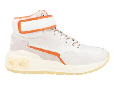 Pre-owned Ferragamo Cosma Hightop Sneakers (women's) In Orange