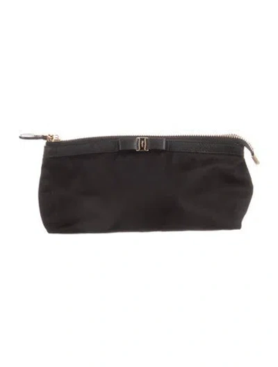 Pre-owned Ferragamo Cosmetic Bag In Black