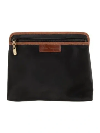 Pre-owned Ferragamo Cosmetic Bag In Blue