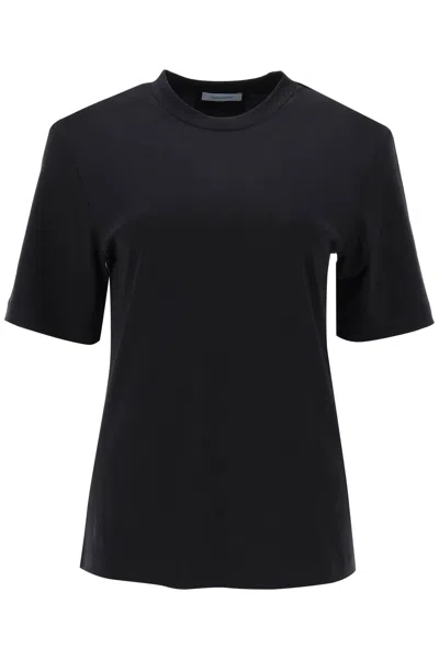 Ferragamo Cotton And Silk Blend T-shirt In Black