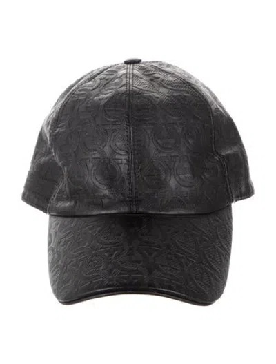 Pre-owned Ferragamo Cotton Baseball Cap In Black