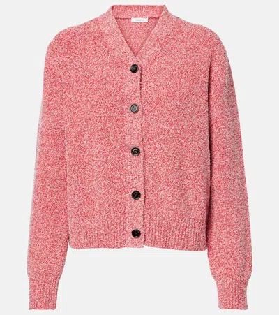 Ferragamo Cotton-blend Cardigan In Red