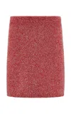 Ferragamo Cotton-blend Mini Skirt In Red